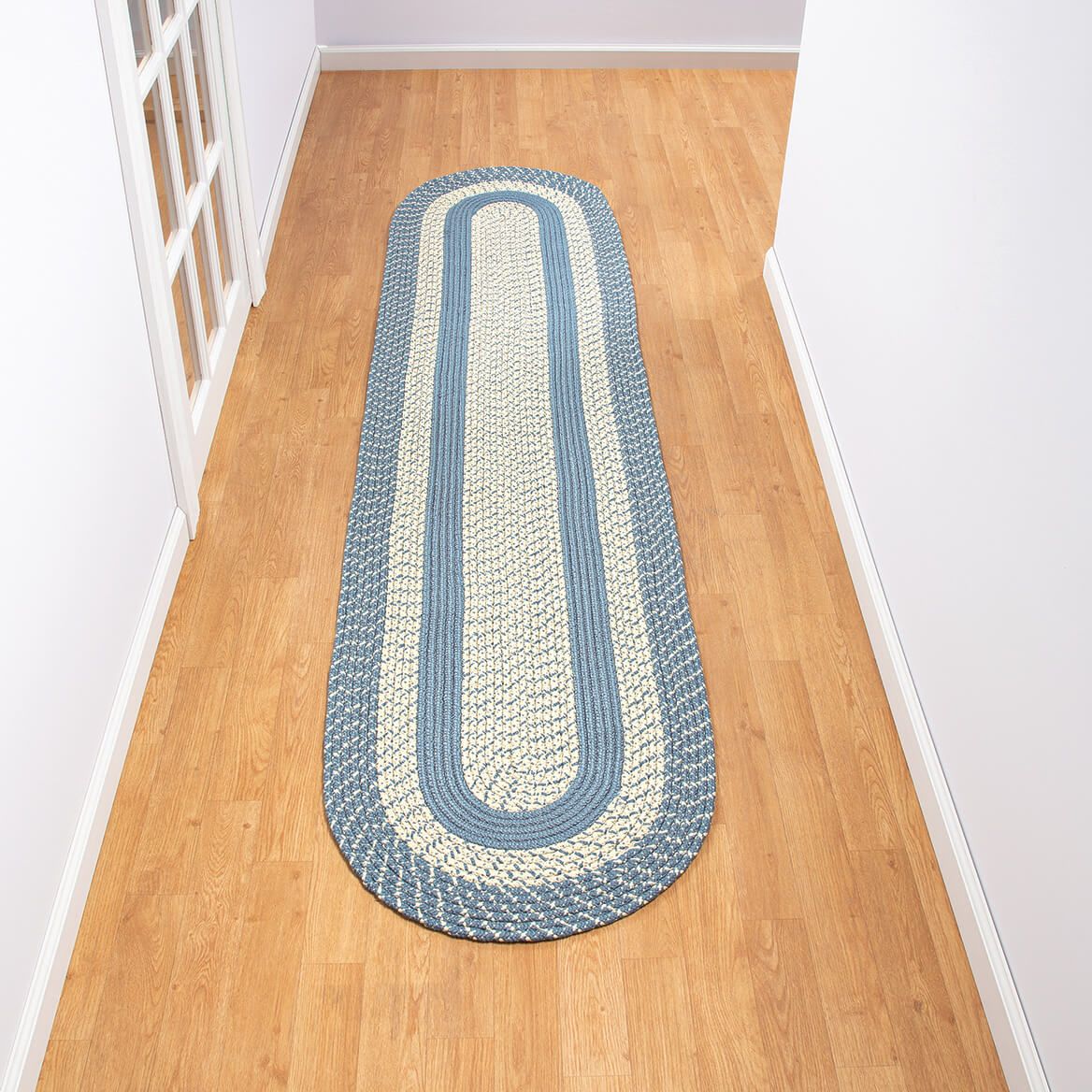 Braided Rug Polyester | Round, Oval & Runner Sizes 20"x30" to 5' x 7' | Reversible Two-Tone Country Design, 5 Colours