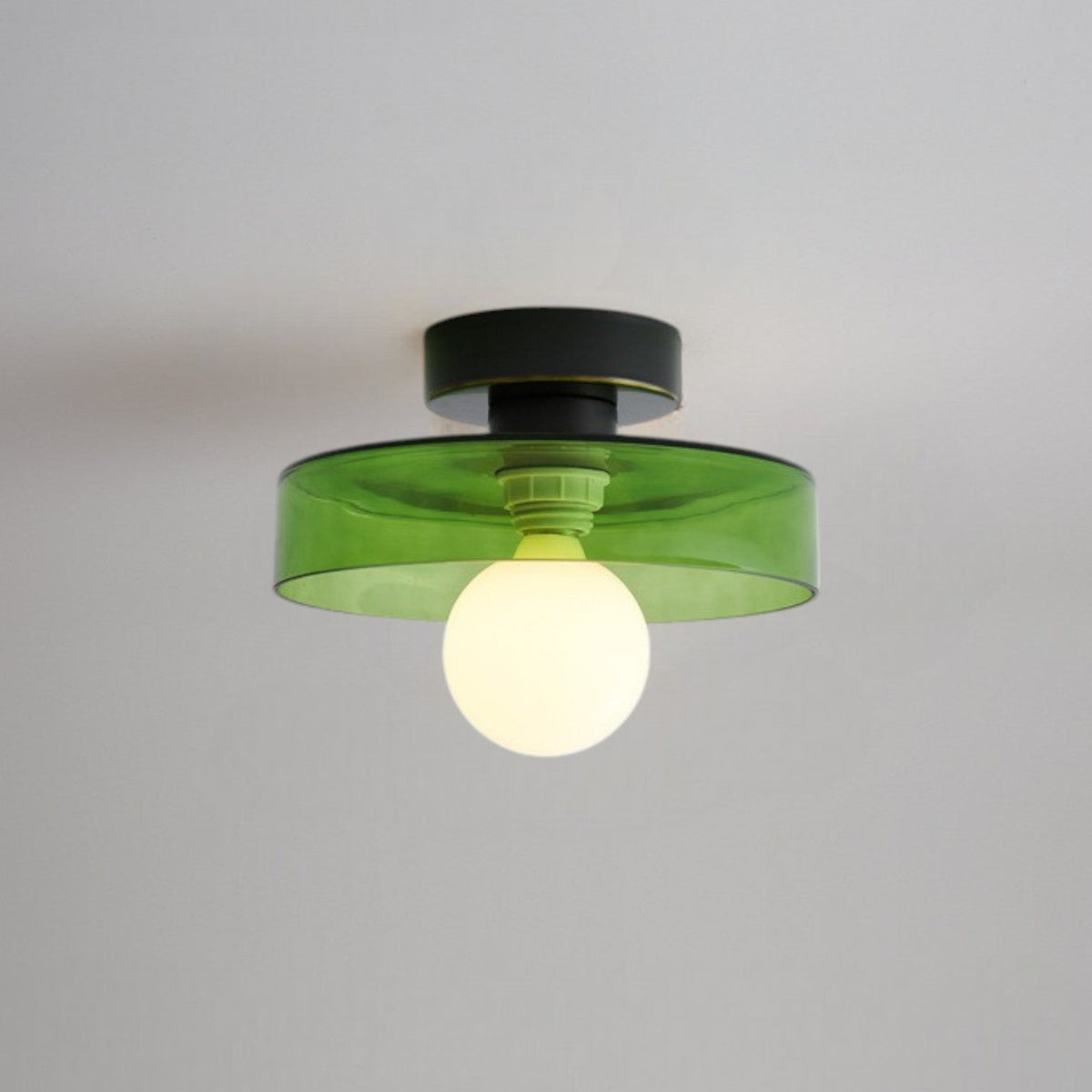 Brassova | Geometric Modern Brass Glass Flush Mount Ceiling Light