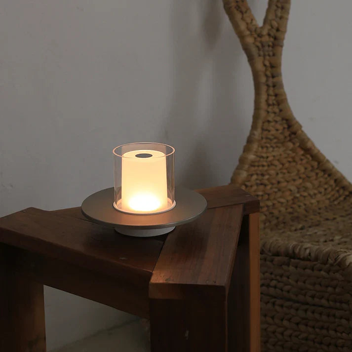 Candle Lamp Steel | Gesture-Control Dimming | Cordless Rechargeable, Gold or Silver, 10-18 Hour Battery