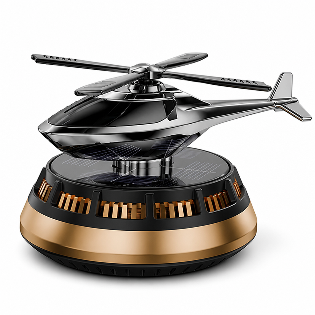Car Air Freshener Solar Powered Spinning Disc with Replaceable Cartridge