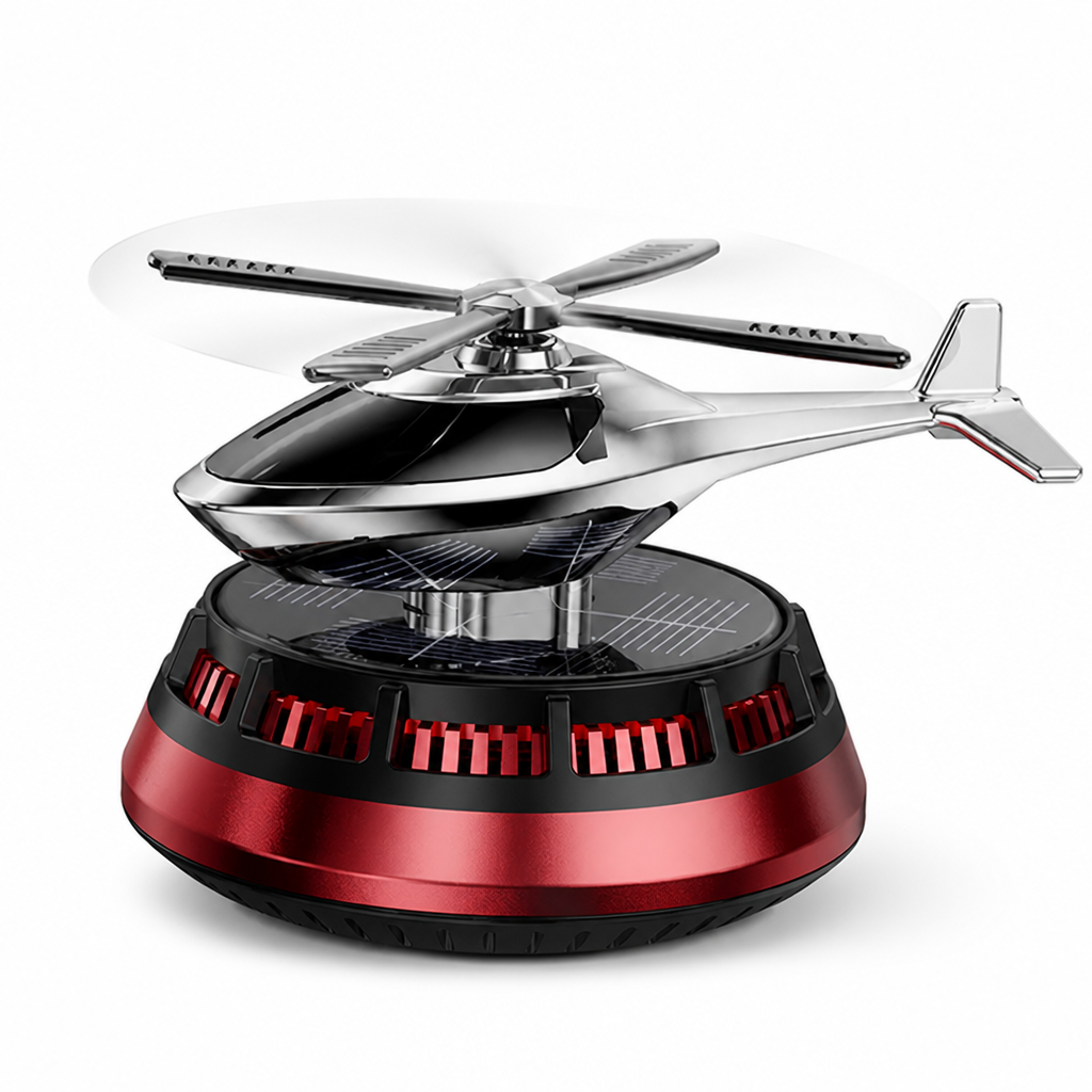 Car Air Freshener Solar Powered Spinning Disc with Replaceable Cartridge