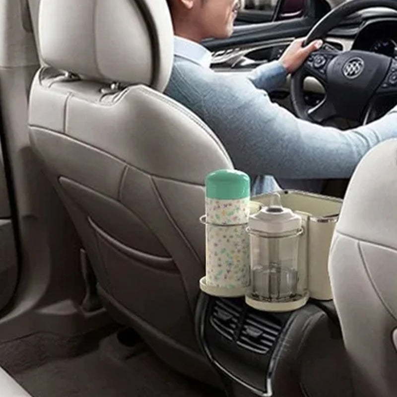 Car Armrest Storage Box ABS Plastic | Secure Strap Fit | Organises Phones, Keys, Drinks, Tissues & Essentials in Your Car