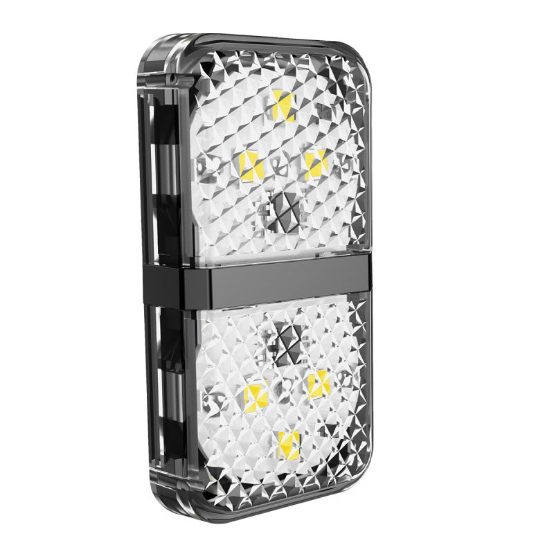 Car Door Opening Warning Light (2 Pack) | Induction Switch with 6 LED Beads | Built-In Battery, 3M Adhesive Install