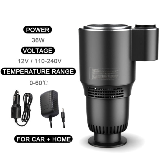 Car Mug Holder Cooling Heating 12 V Digital Display with Mechanical Switch
