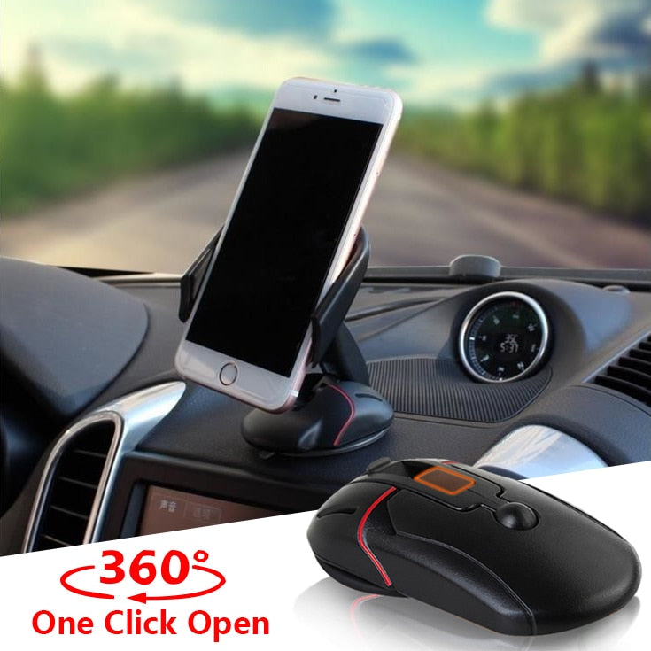 Car Phone Holder Dashboard Rotating Foldable Universal with Secure Grip