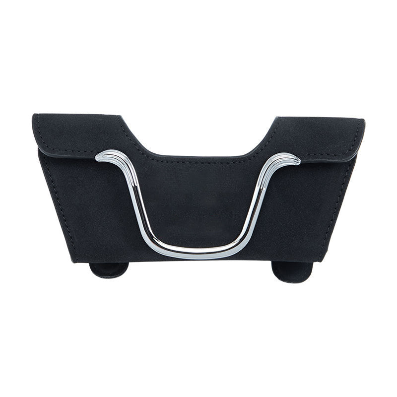 Car Sun Visor Glasses Holder Faux Leather | Magnetic Buckle Clip-On Case | Universal Fit for Sunglasses & Cards