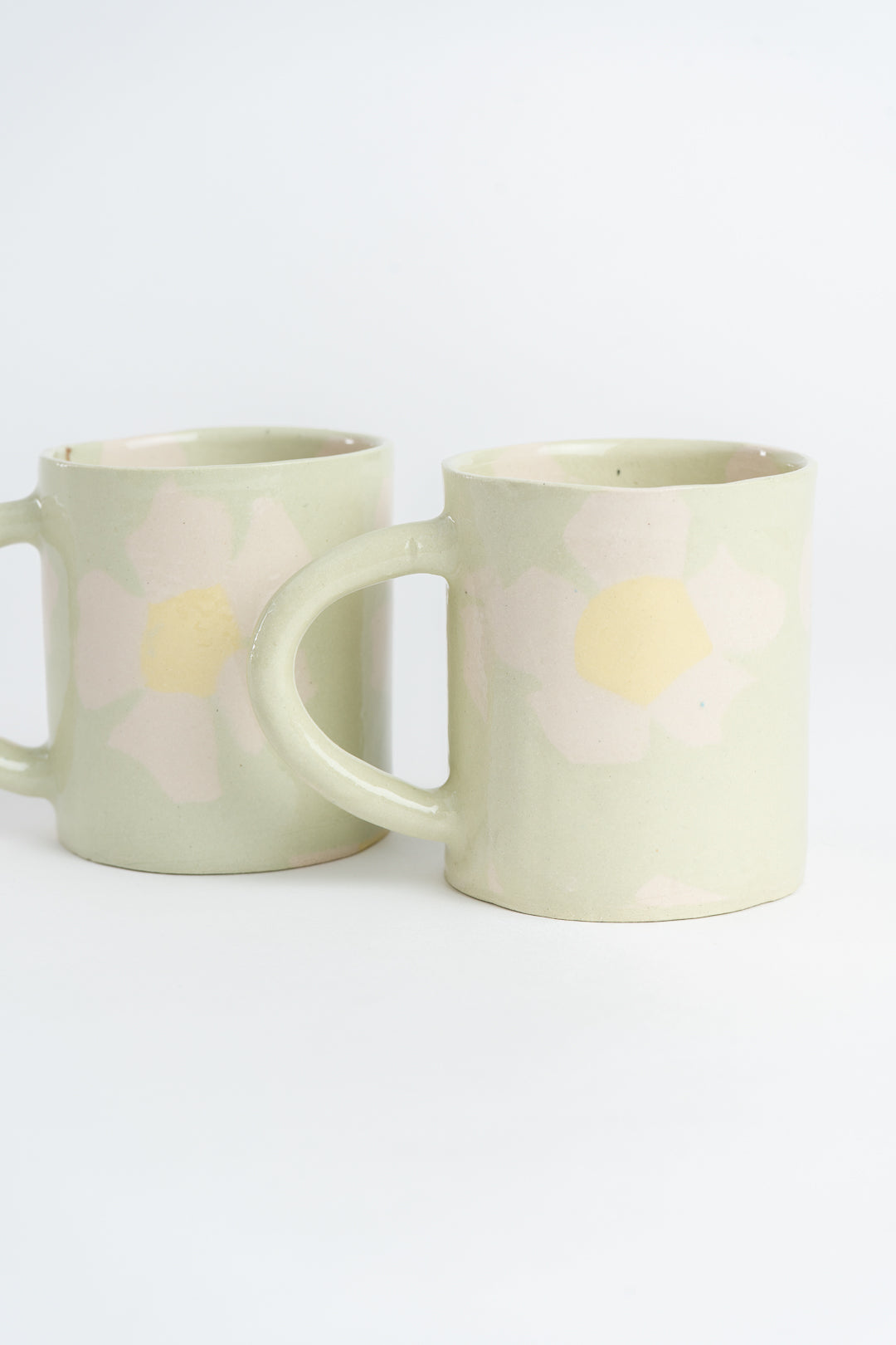Ceramic Flower Mug | Handmade Nerikomi Clay Pattern, Made in the UK | Gloss Glaze Finish, Ideal for Coffee or Herbal Tea
