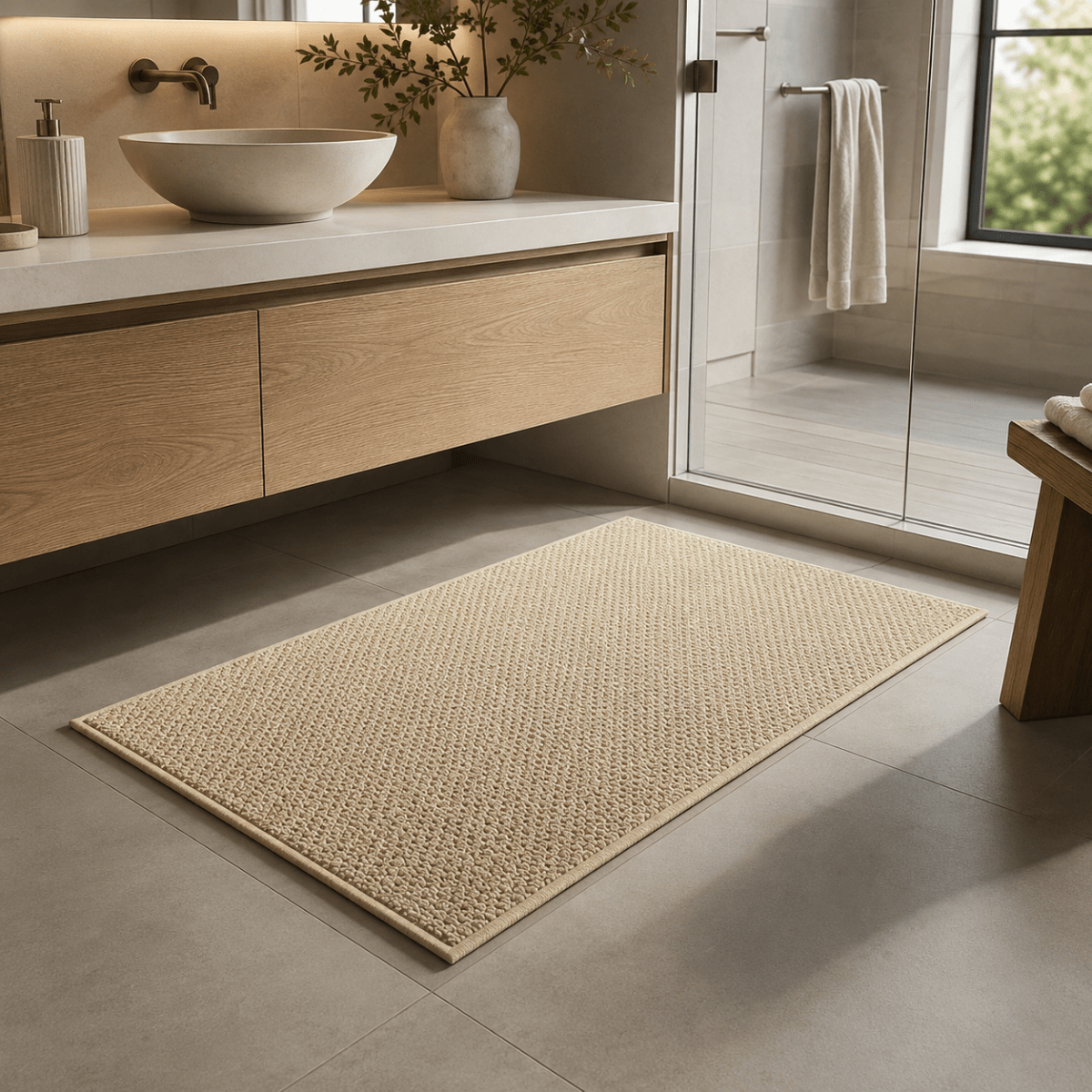 Absorbent Doormat Quick-Drying Non-Slip Dirt-Repellent with Geometric Pattern 2