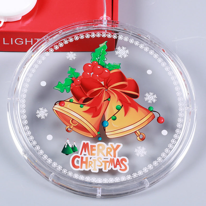 Christmas Window Hanging Lights | Suction Cup Silhouette with Battery-Powered LED | Acrylic Design, Multiple Festive Styles