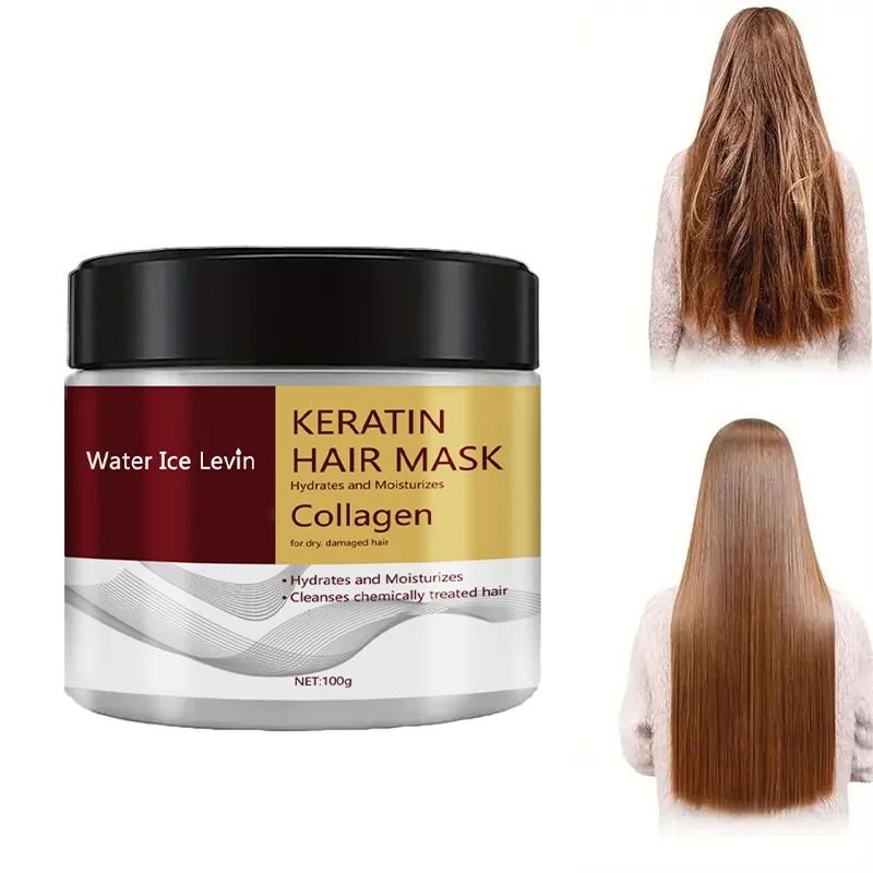 Collagen Keratin Hair Mask for Damaged Hair | 100g Deep Conditioning Treatment | Reduces Frizz, Strengthens Split Ends