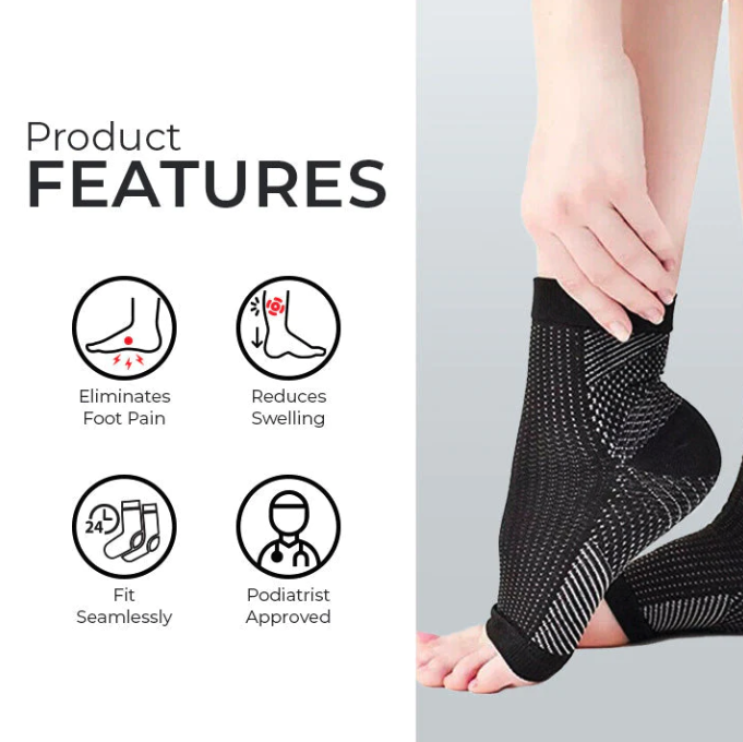 Compression Foot Sleeves for All-Day Wear | Supports Circulation & Pain Relief | Breathable Stretch Knit Design