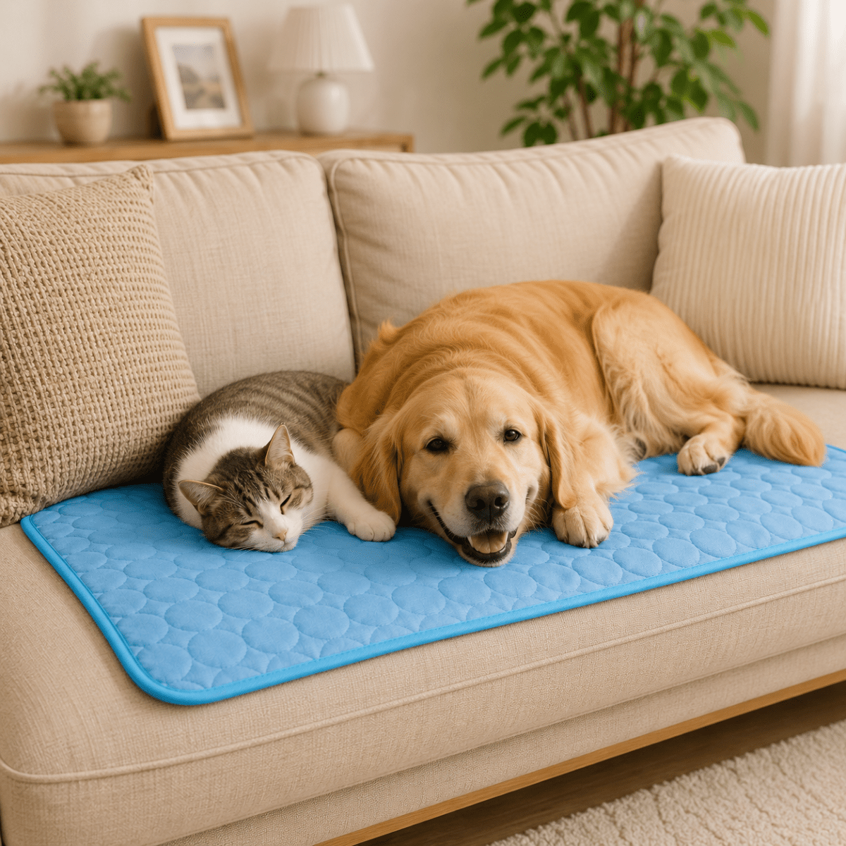 Cooling Pet Bed | Quilted Self-Cooling Mat for Dogs & Cats
