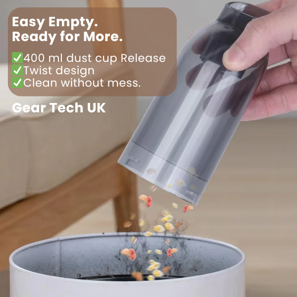 Cordless Car Vacuum Cleaner | 95,000PA Suction, Vacuum & Blower Modes | USB-C Rechargeable, 20-Day Battery Life
