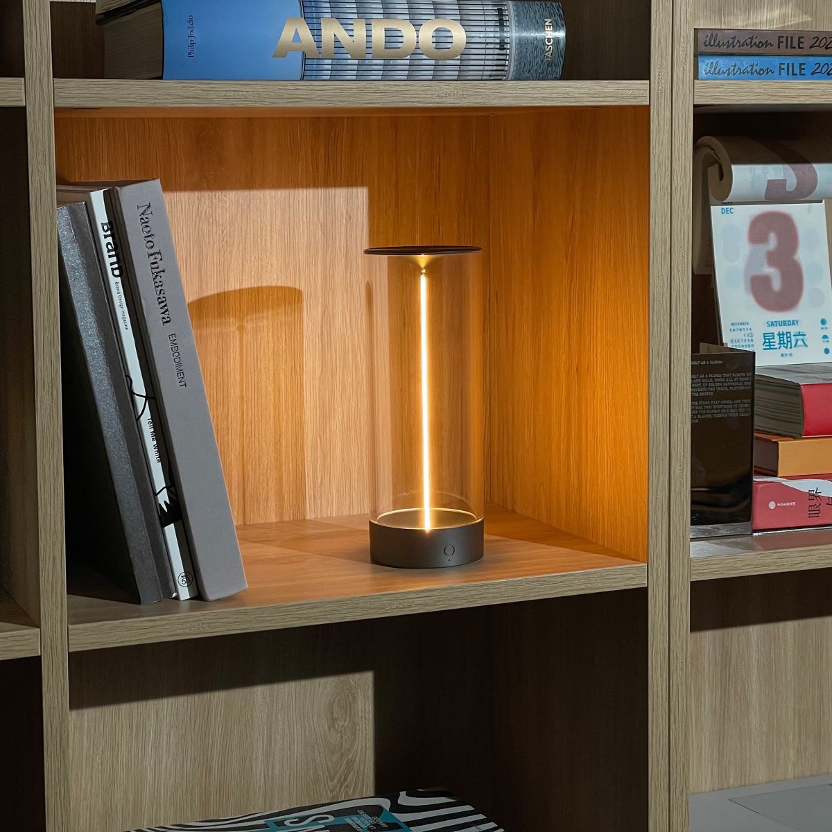 Cordless LED Lamp Rechargeable Touch-Sensitive with Collapsible String