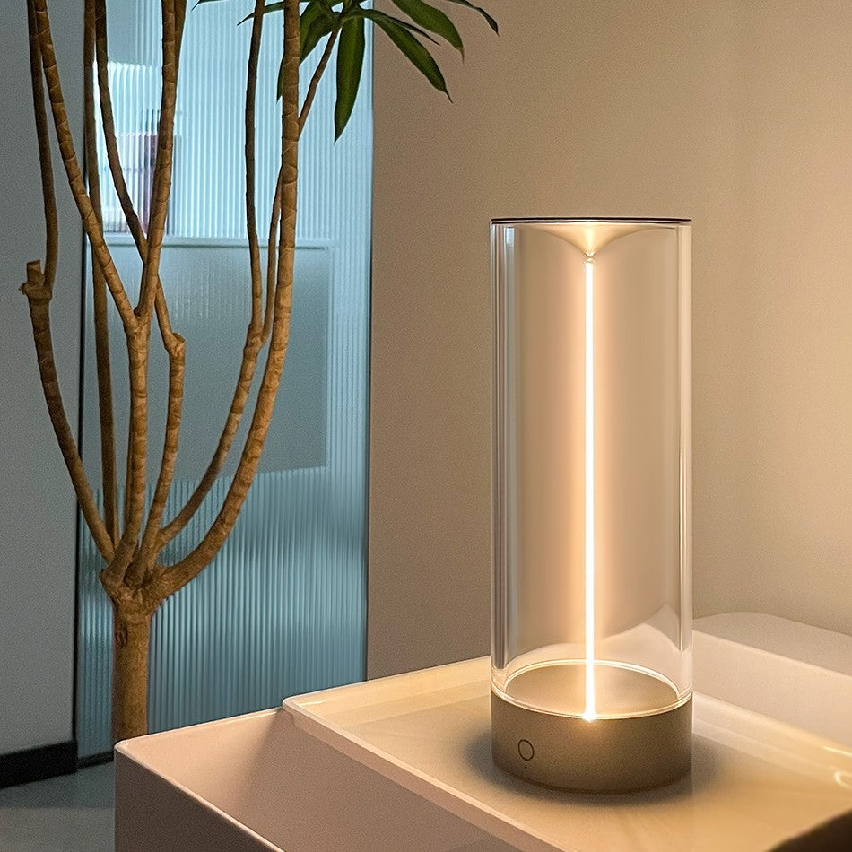 Cordless LED Lamp Rechargeable Touch-Sensitive with Collapsible String