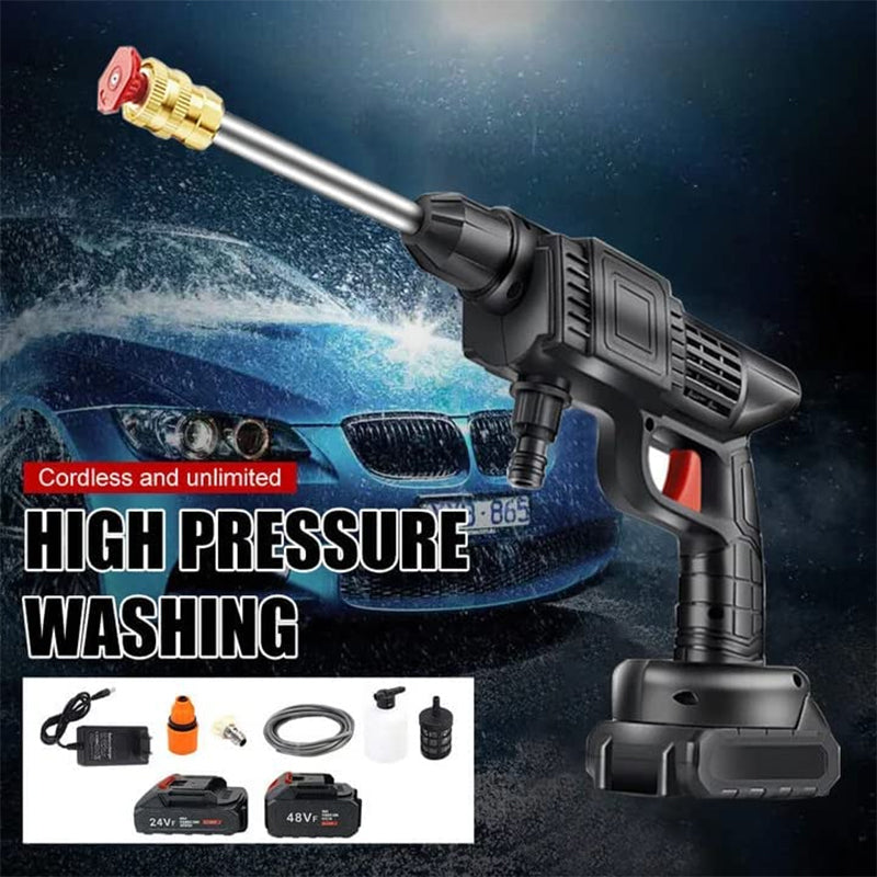 Cordless Pressure Washer 10-in-1 | 22 Bar Pressure, 45 Minute Battery | 4 Spray Nozzles, 5m Hose, 2kg Lightweight