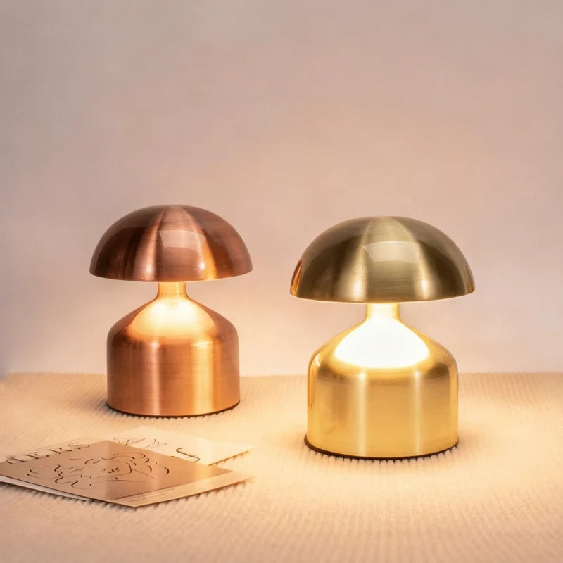 Cordless Table Lamp Wrought Iron 15 x 10 x 9 cm | Dome, Drum, Halo, Orbit, Cone | Dimmable Rechargeable Ambient Light