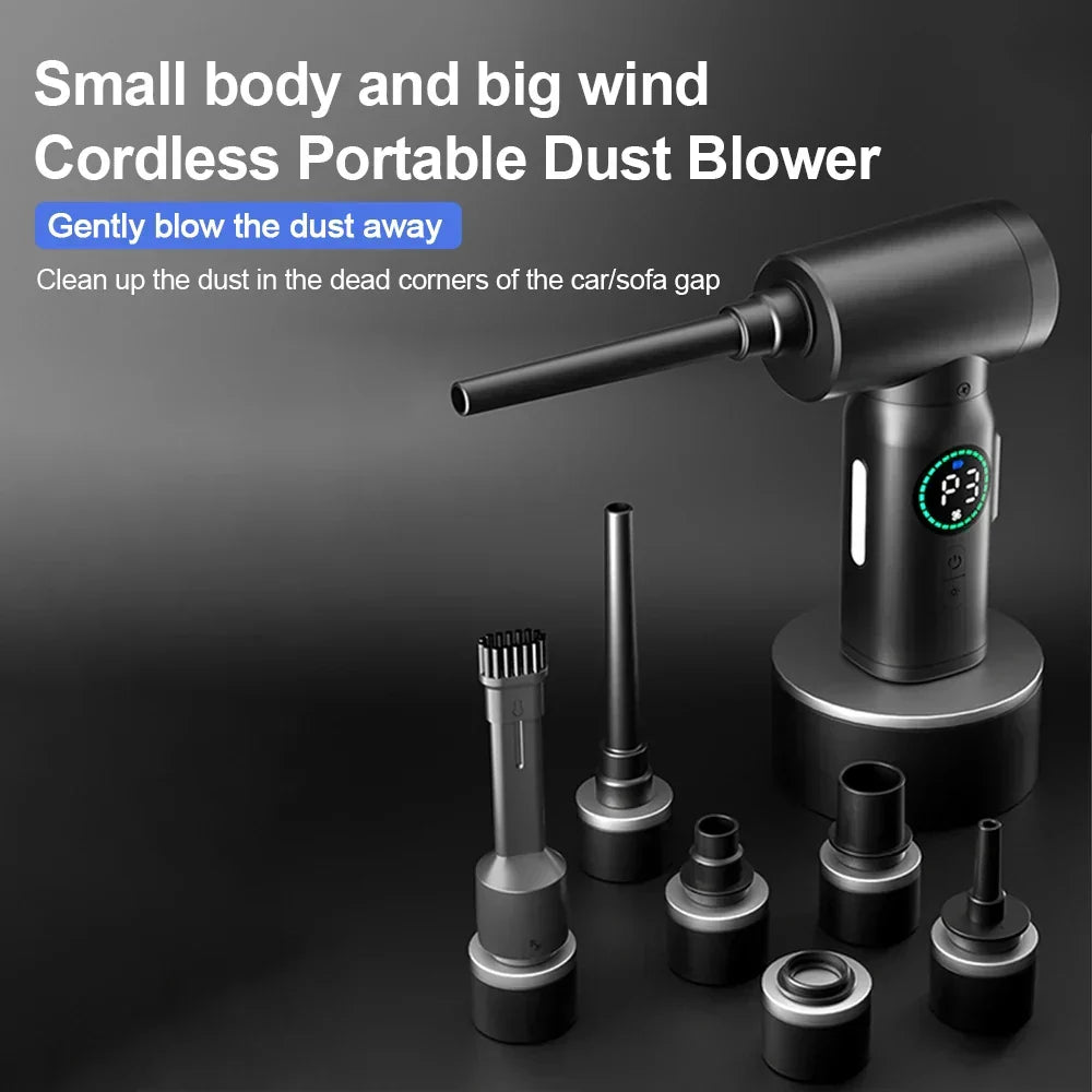 Cordless Vacuum Cleaner Portable 2-in-1 Blower Rechargeable with LED Light