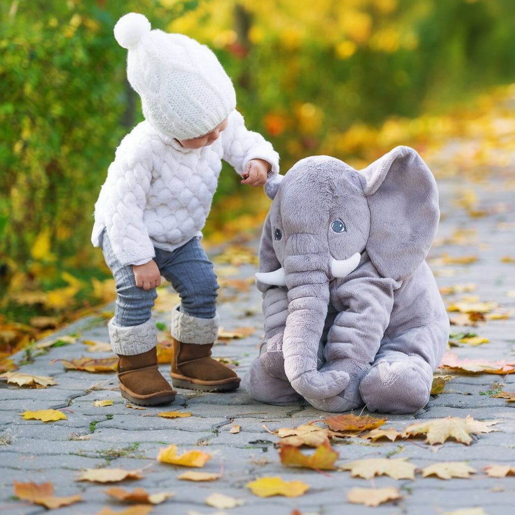 Cozy Cuddle Moments For Baby | Giant Plush Elephant Pillow Toy
