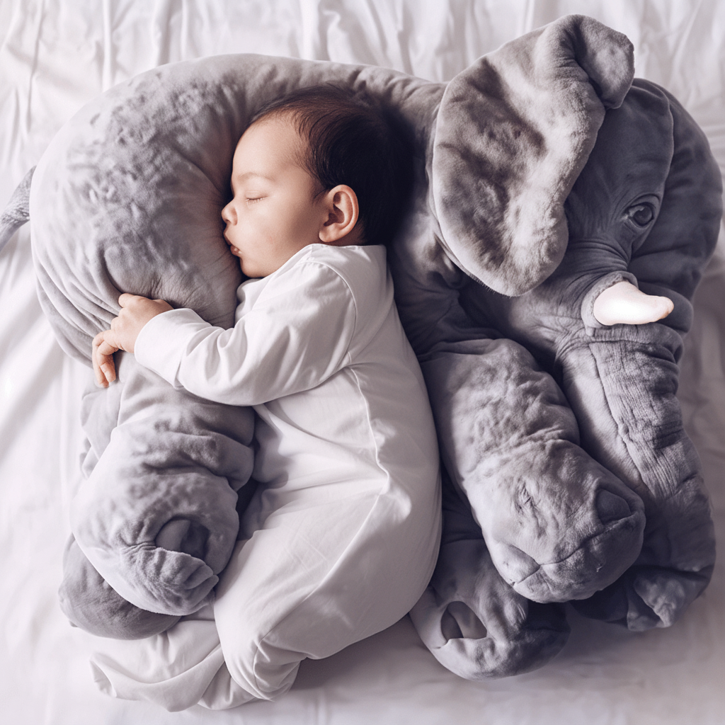 Cozy Cuddle Moments For Baby | Giant Plush Elephant Pillow Toy