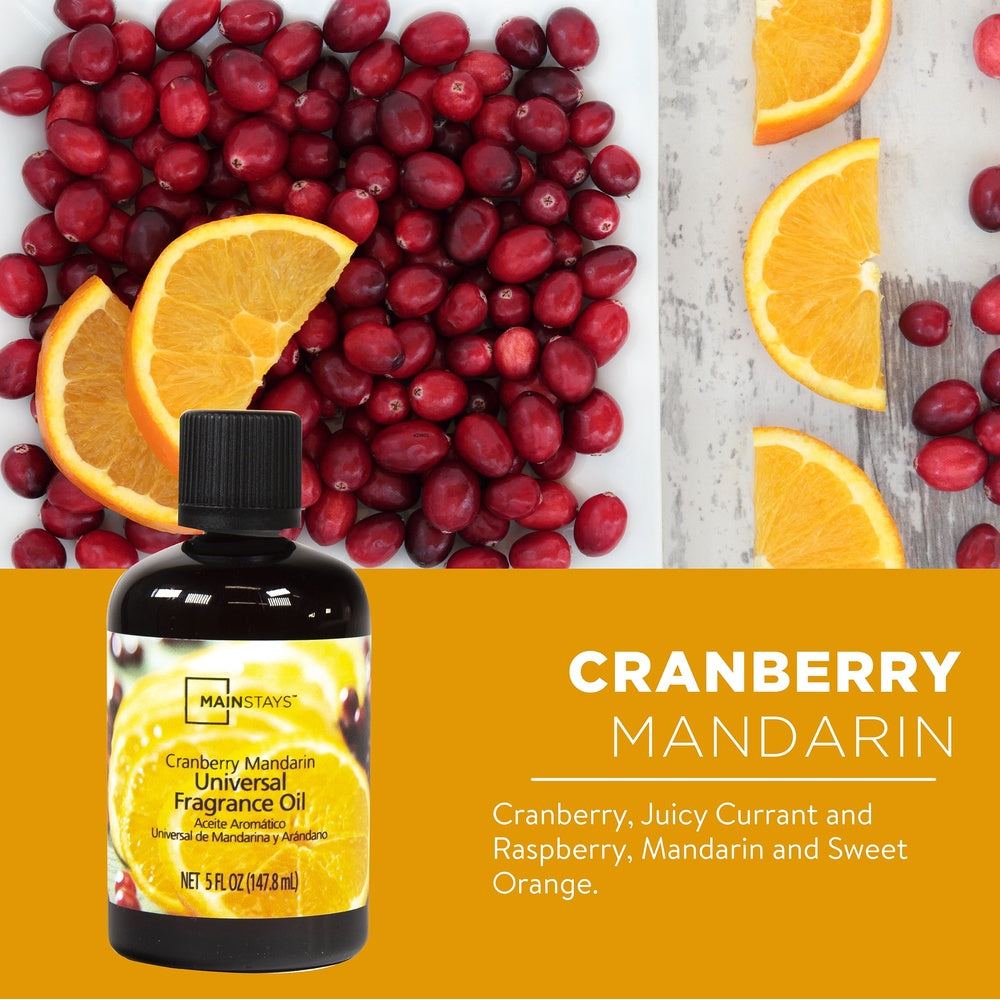 Cranberry Mandarin Fragrance Oil 5 fl oz | For Diffusers, Warmers & Potpourri | Long-Lasting Home & Office Aromatherapy Scent