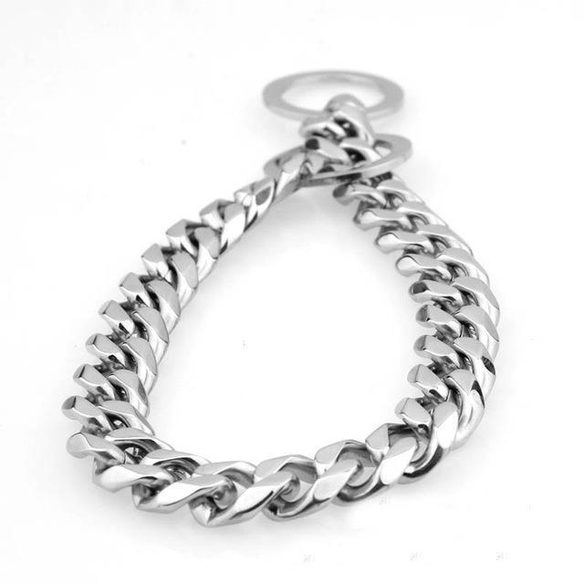 Cuban Link Dog Collar Stainless Steel | Wide Slip Chain for Large Dog Breeds | Rust-Resistant & Skin-Safe Finish
