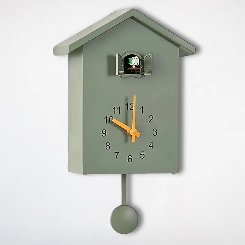 Cuckoo Wall Clock | House Shape, Swinging Pendulum