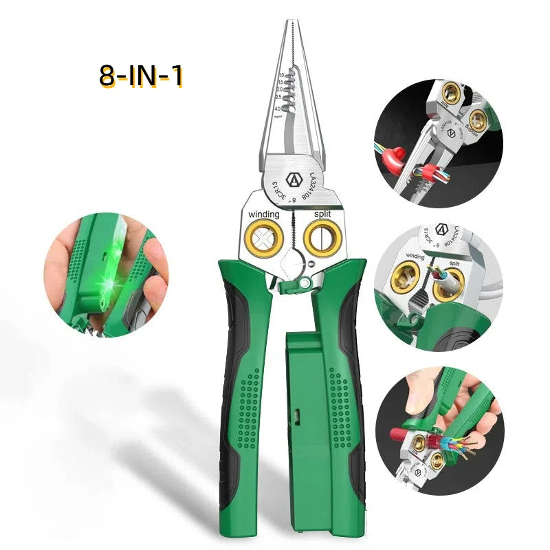 Cutter & Stripper | 8-in-1 Wire Tool with LED Light