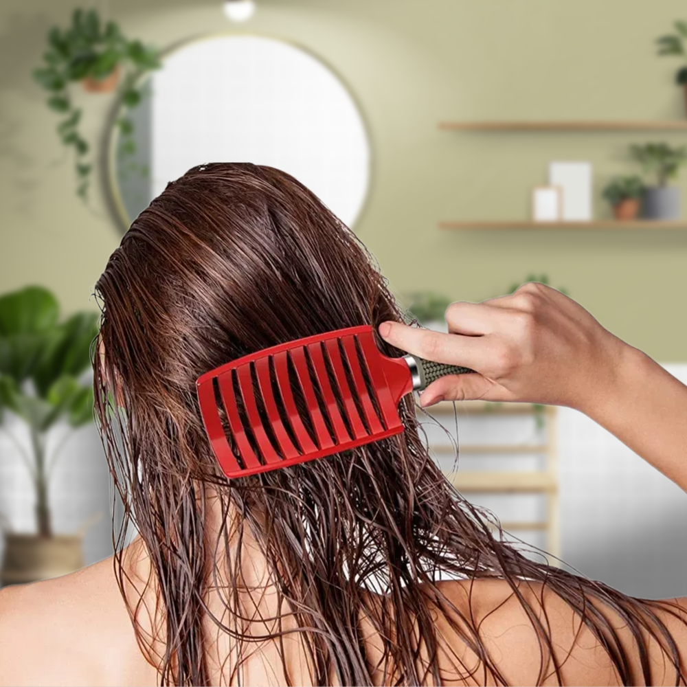 Detangling Hair Brush | Flexible Bristles Glide Through Knots and Curls | Pain-Free Brushing, Non-Slip Rubber Grip Handle