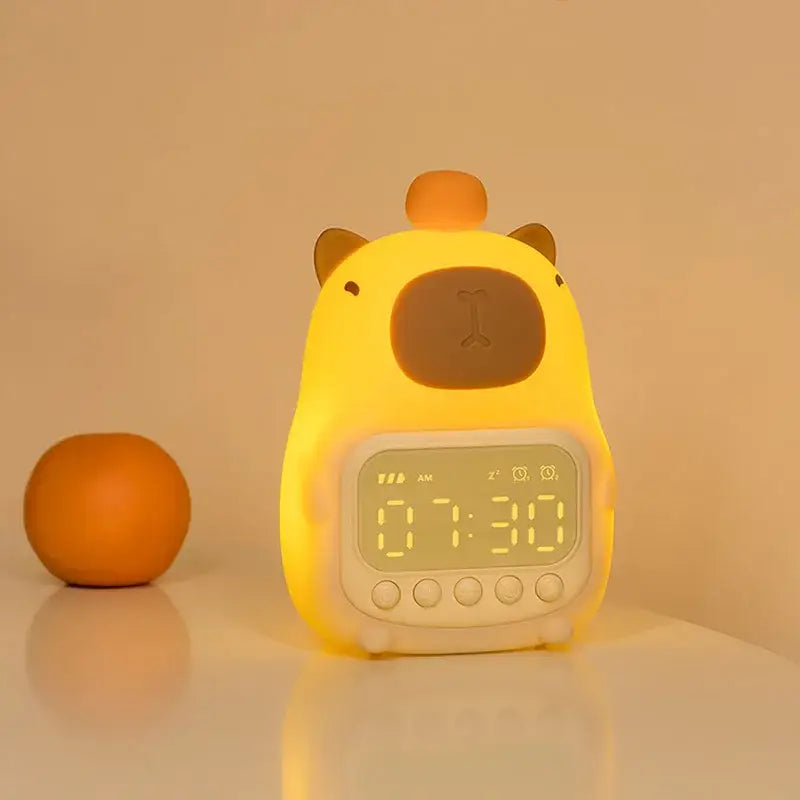 Digital Alarm Clock | Capybara Figure, Glowing Body