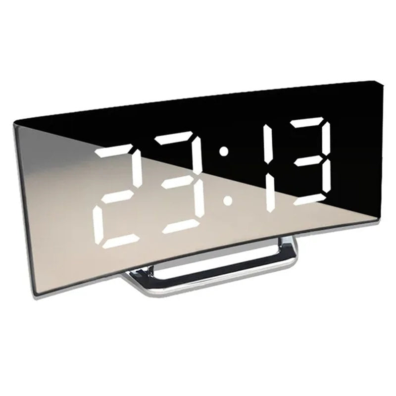 Digital Desk Clock | Curved Face, Oversized Digits