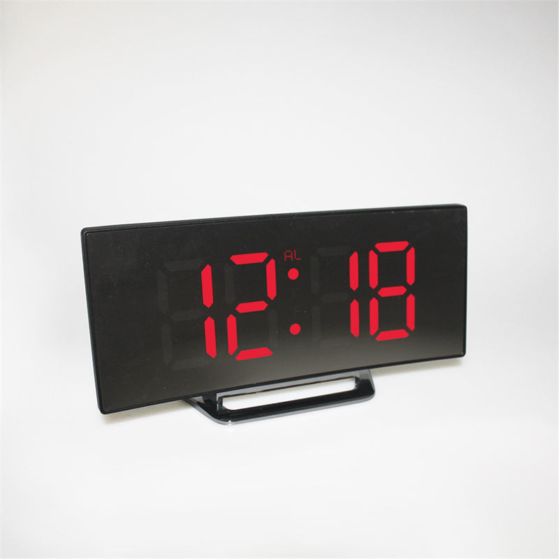 Digital Desk Clock | Curved Face, Oversized Digits