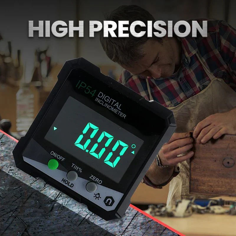 Digital Laser Tilt Level | ±0.2° Accuracy, 360° Magnetic Base | Backlit LCD Display, USB-C Rechargeable Tool Kit