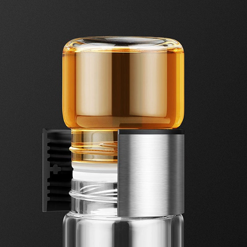 Double Wall Tea Bottle Stainless Steel Eco-Friendly Glass with Insulation