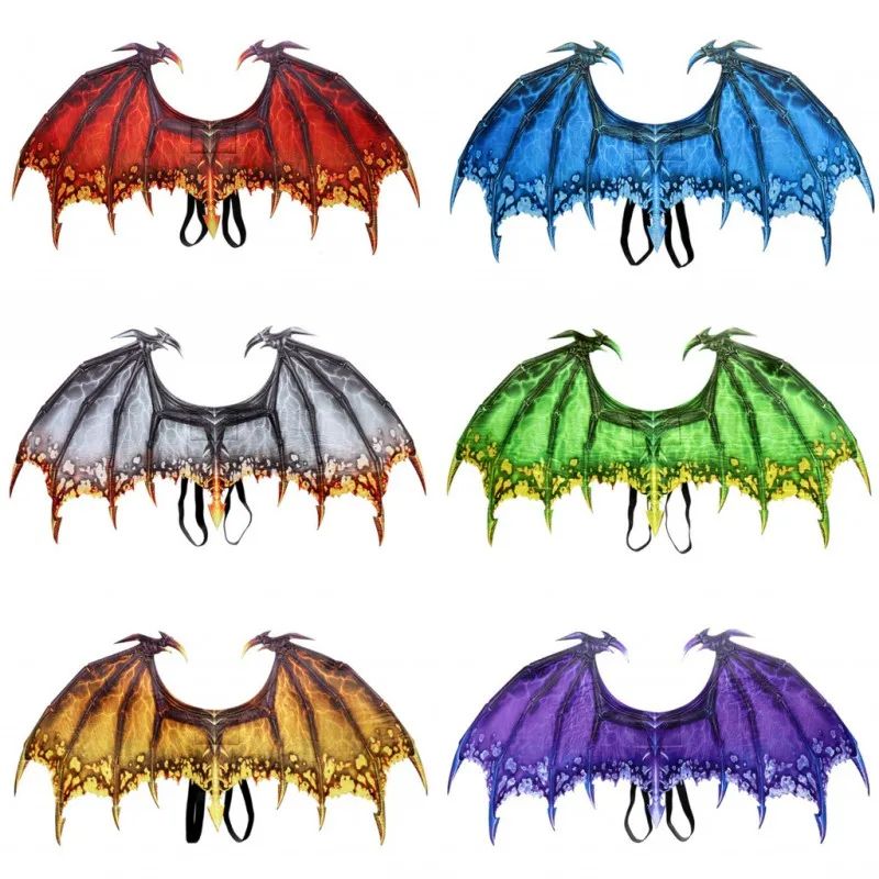 Dragon Wing Costume Accessory | Halloween Cosplay Carnival Party Wings | Lightweight Back-Worn Fantasy Costume Design