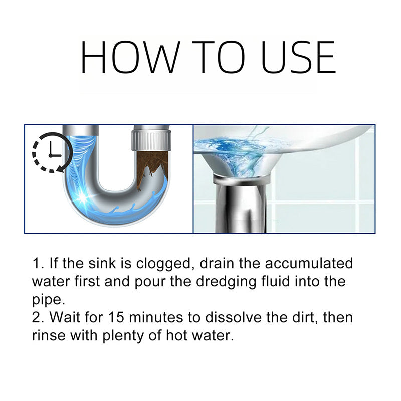 Drain Cleaner 350g | Pipe-Safe Fast-Acting Formula for Kitchen, Bathroom & Camper | Dissolves Grease, Hair & Stubborn Clogs