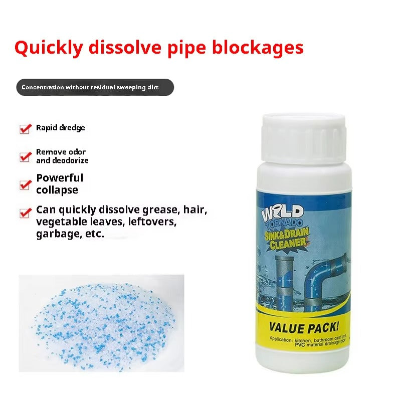 Drain Unblocker Powder Sachets | Dissolves Hair, Grease & Grime Fast | No Harsh Chemicals, Safe for All Household Pipes