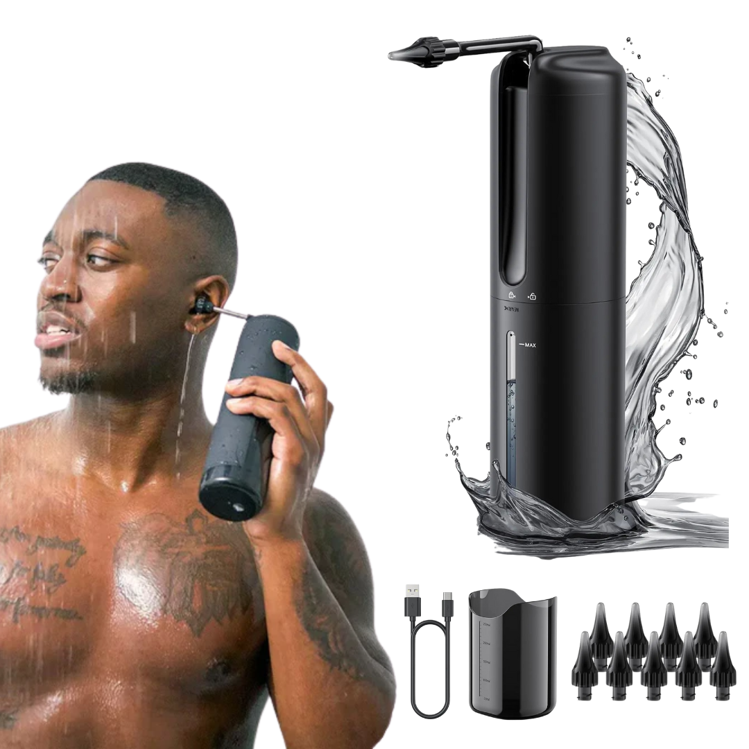 Ear Cleaner | Water-Rinse System, Multiple Tips & Rechargeable Design
