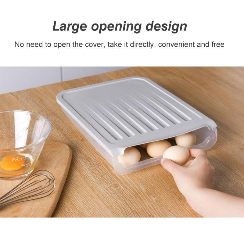 Egg Storage Holder Auto Scrolling Clear Plastic with 18-Egg Capacity
