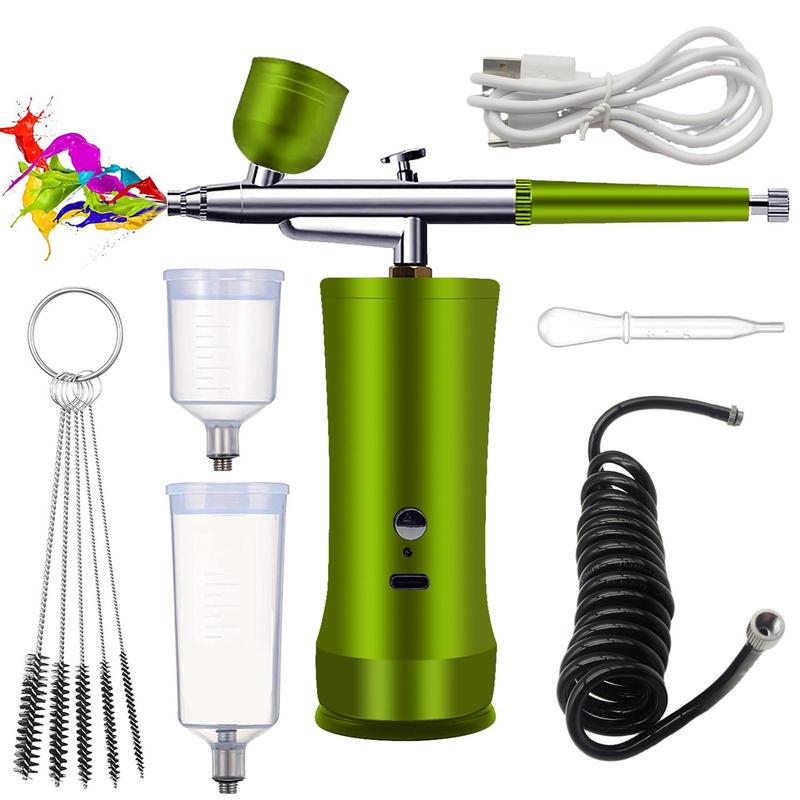 Electric Airbrush Kit | 0.3 mm Precision Nozzle, High-Pressure Spray | 600 mAh Battery, Cordless Spray Gun Set