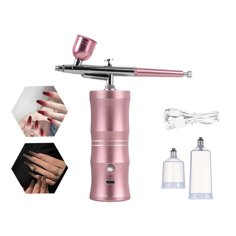 Electric Airbrush Kit | 0.3 mm Precision Nozzle, High-Pressure Spray | 600 mAh Battery, Cordless Spray Gun Set