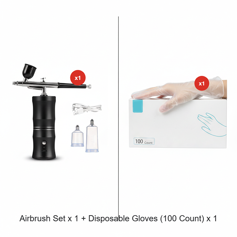 Electric Airbrush Kit | 0.3 mm Precision Nozzle, High-Pressure Spray | 600 mAh Battery, Cordless Spray Gun Set