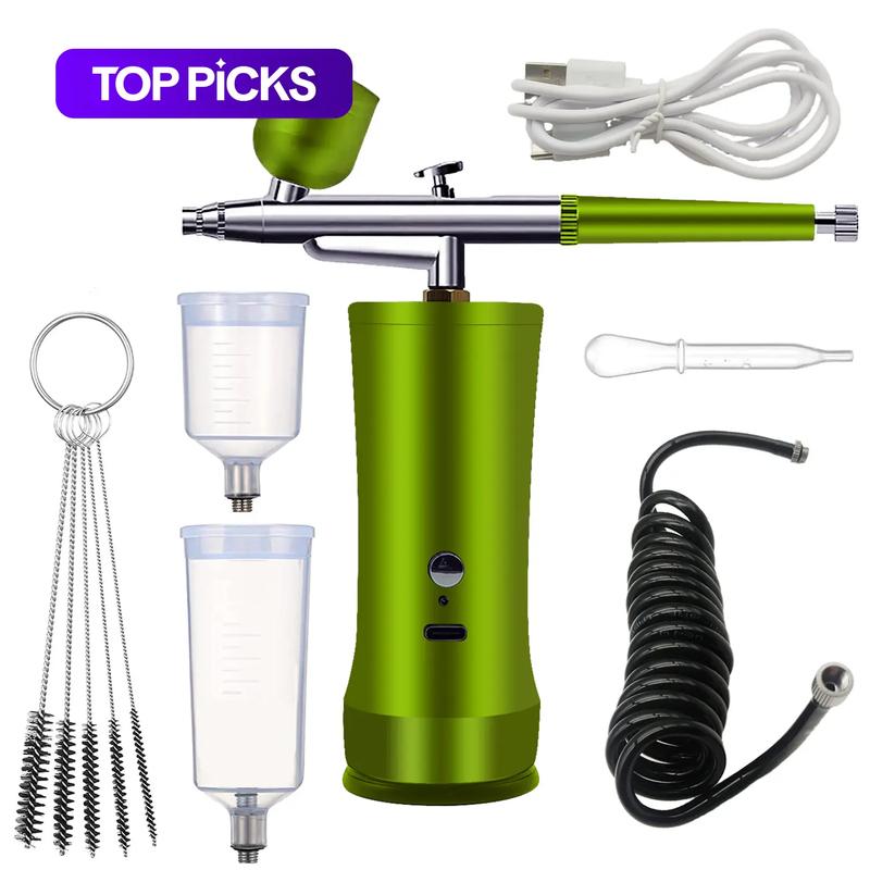 Electric Airbrush Kit | 0.3 mm Precision Nozzle, High-Pressure Spray | 600 mAh Battery, Cordless Spray Gun Set
