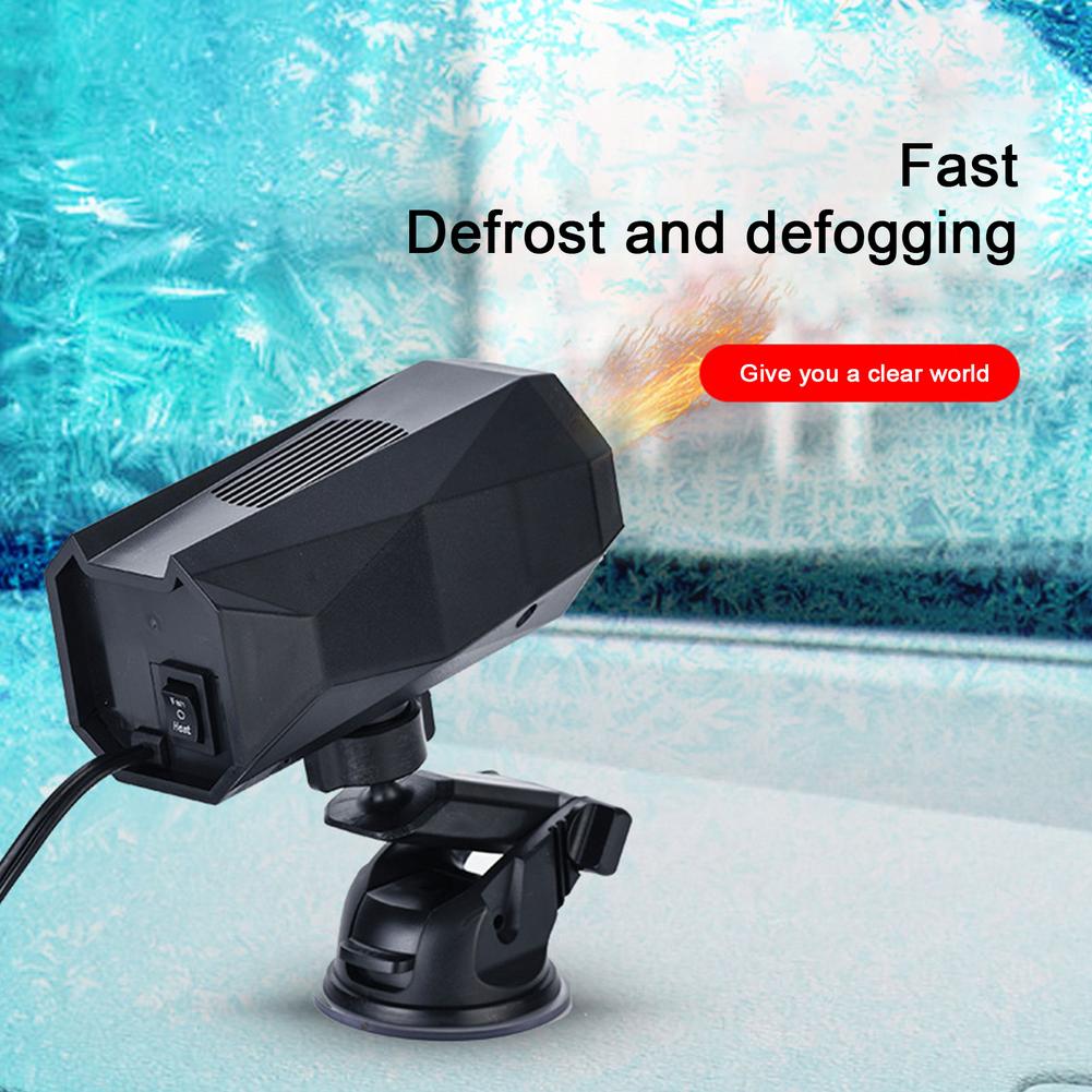 Electric Car Heater Portable Plug-In 12 V Windscreen with 360 Rotating Vent