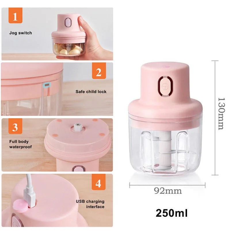 Electric Food Chopper | Cordless Mini Bowl Chopper