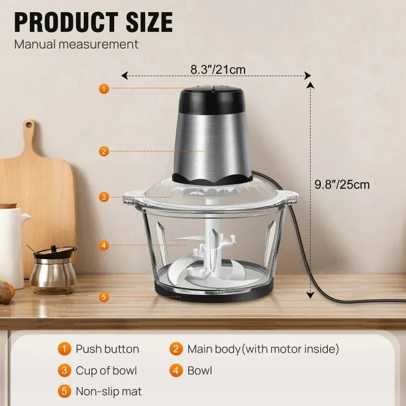 Electric Meat Grinder | 2L Bowl With Two-Speed Control