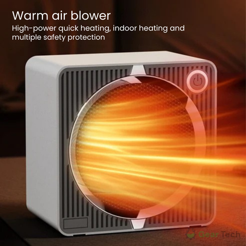 Electric PTC Ceramic Heater 500W | Rapid Heat-Up & Even Heat Distribution | Low Energy, Overheat & Tip-Over Protection