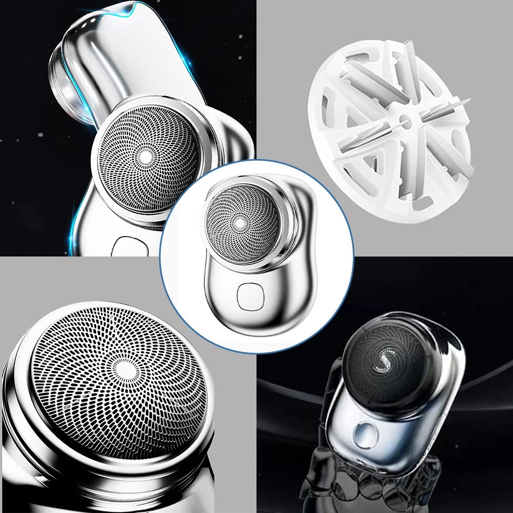 Electric Shaver - Pocket-Sized Rotary Design for Travel, Everyday Grooming & On-the-Go Shaving Anywhere - Delveno