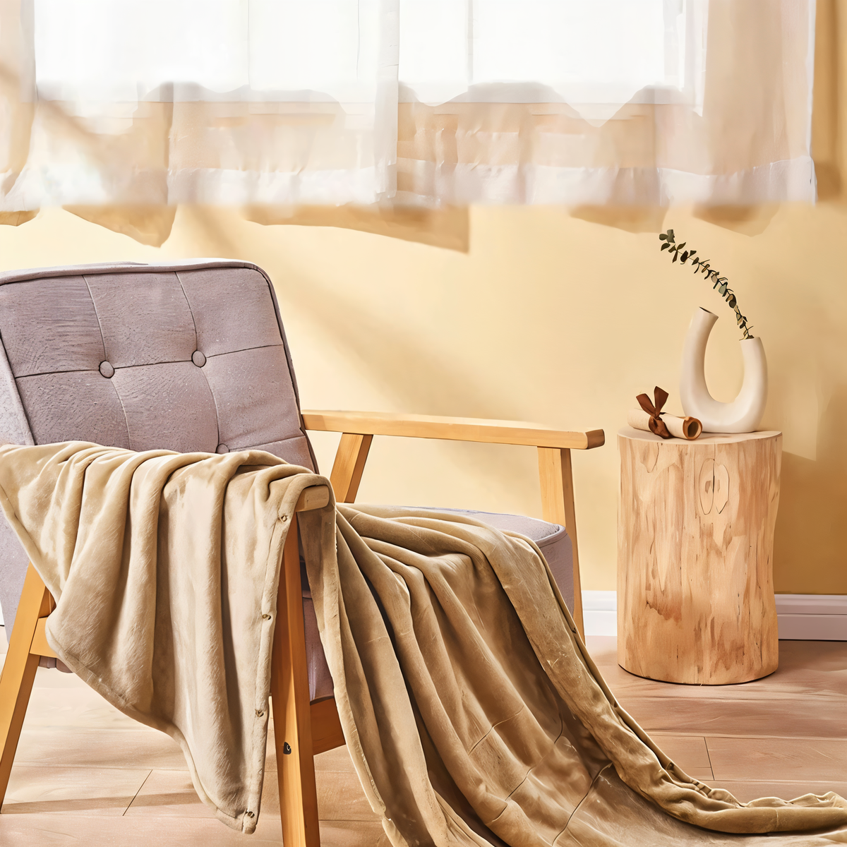 Electric USB Heated Blanket Polyester | Plug Into Powerbanks, Laptops or Car Sockets | Soft Fast-Warming Throw