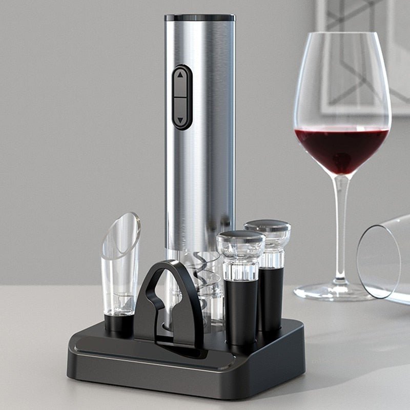 Electric Wine Bottle Opener | Rechargeable Set with Stand
